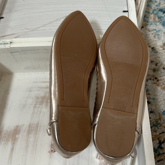 GAP Kids Rose Gold Ballet Flats sz 3 - Picture 4 of 4